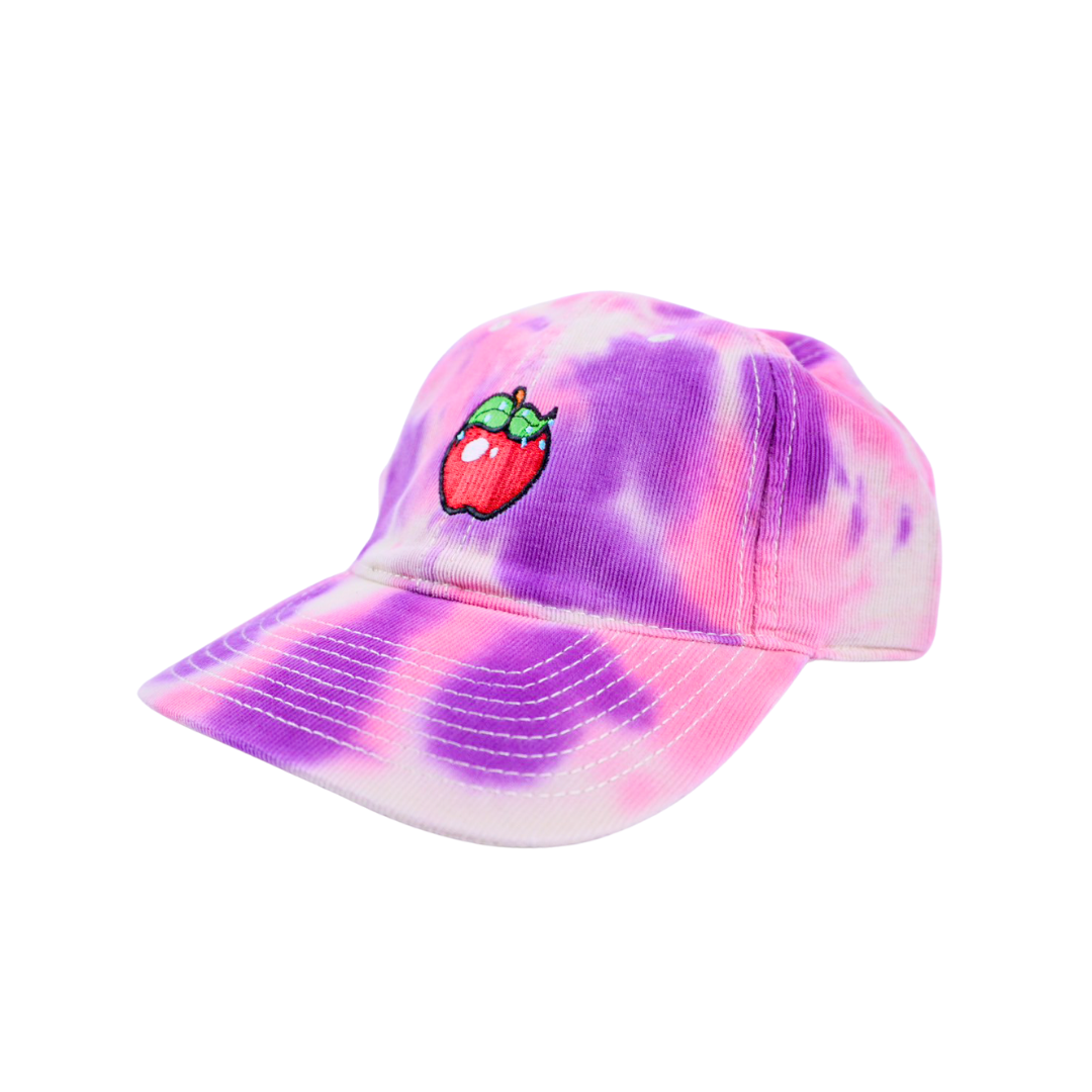 "MIXED BERRY" EMBRIODERED TIE-DYE CAP