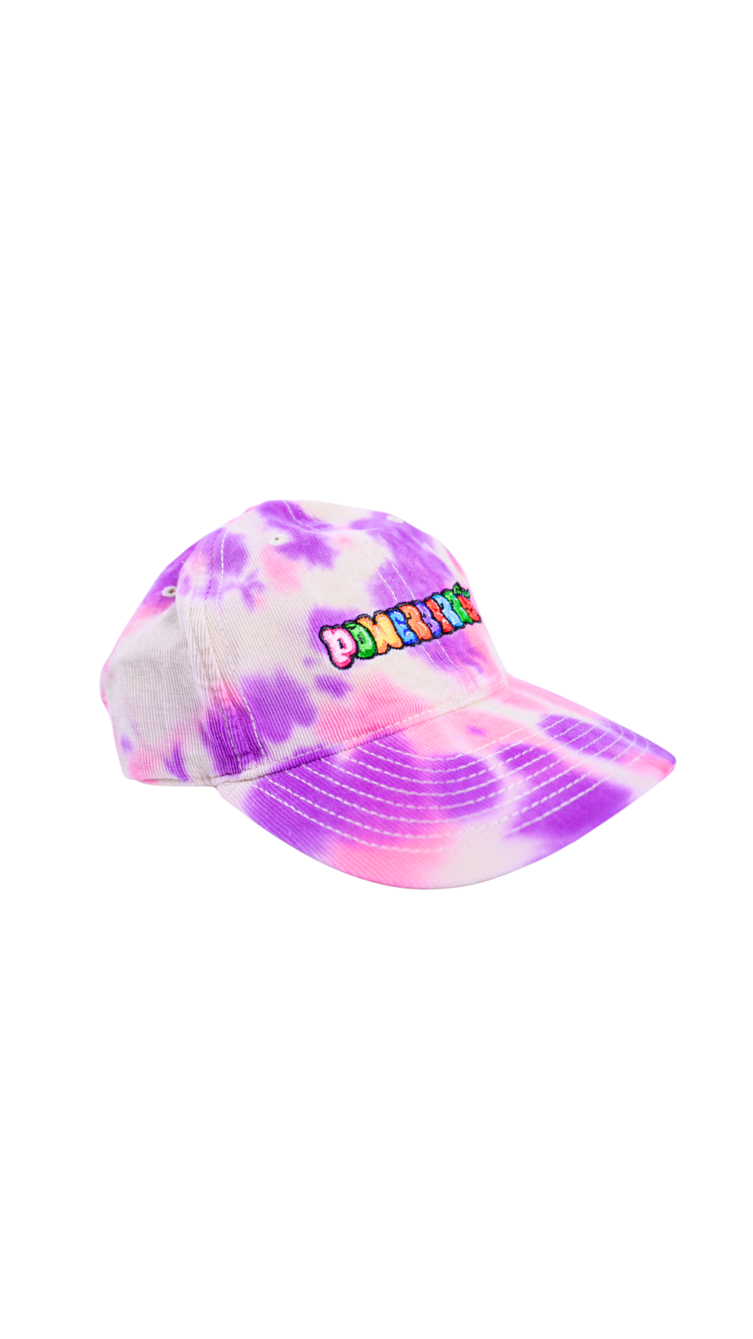 "MIXED BERRY" EMBRIODERED TIE-DYE CAP
