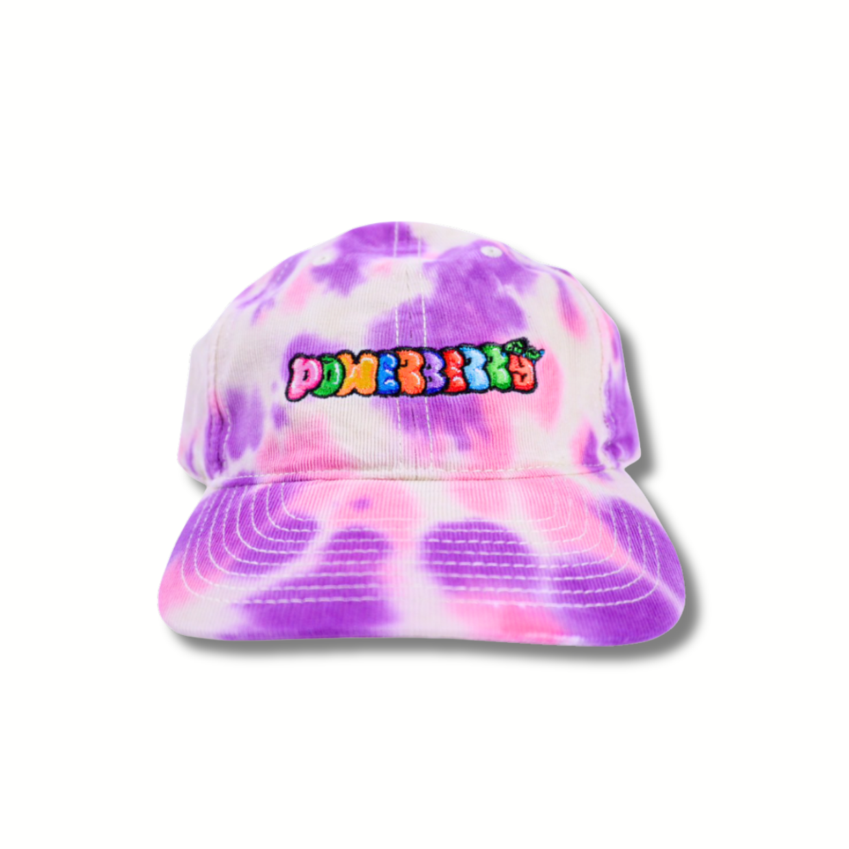 "MIXED BERRY" EMBRIODERED TIE-DYE CAP