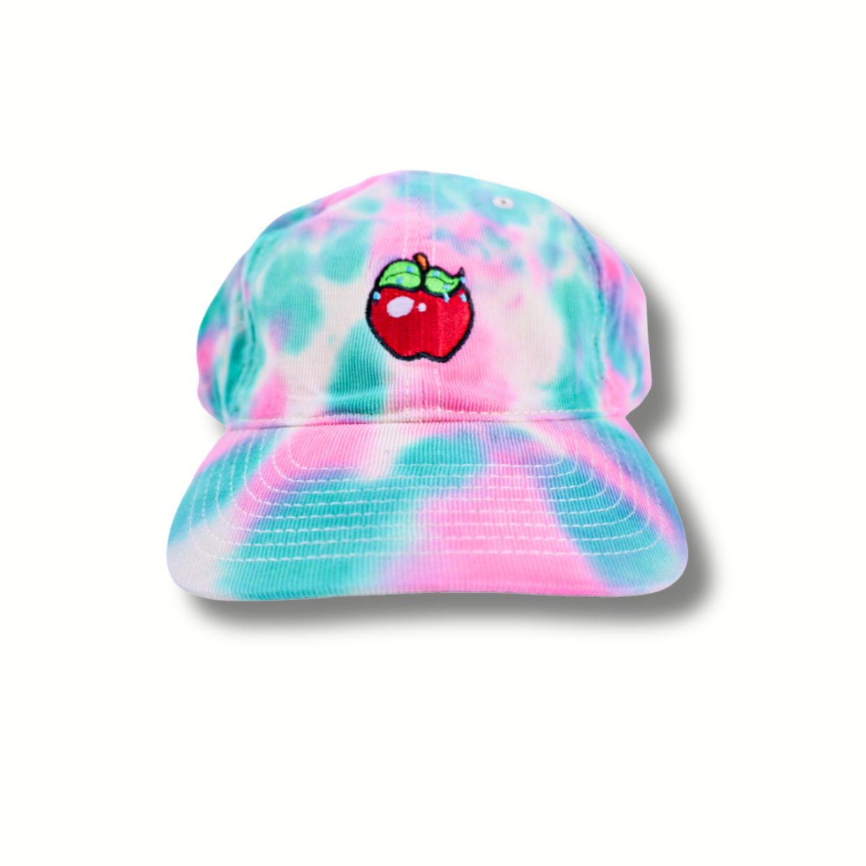 "RAINBOW POPSICLE" EMBRIODERED TIE-DYE CAP