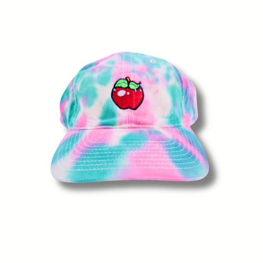 "RAINBOW POPSICLE" EMBRIODERED TIE-DYE CAP