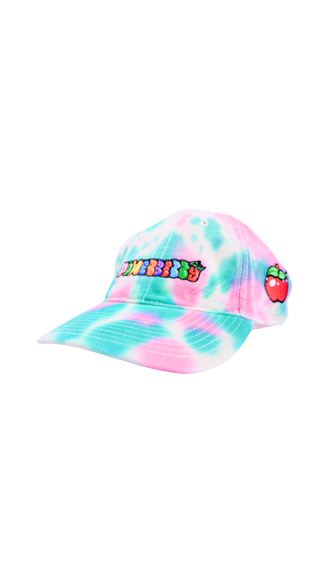 "RAINBOW POPSICLE" EMBRIODERED TIE-DYE CAP